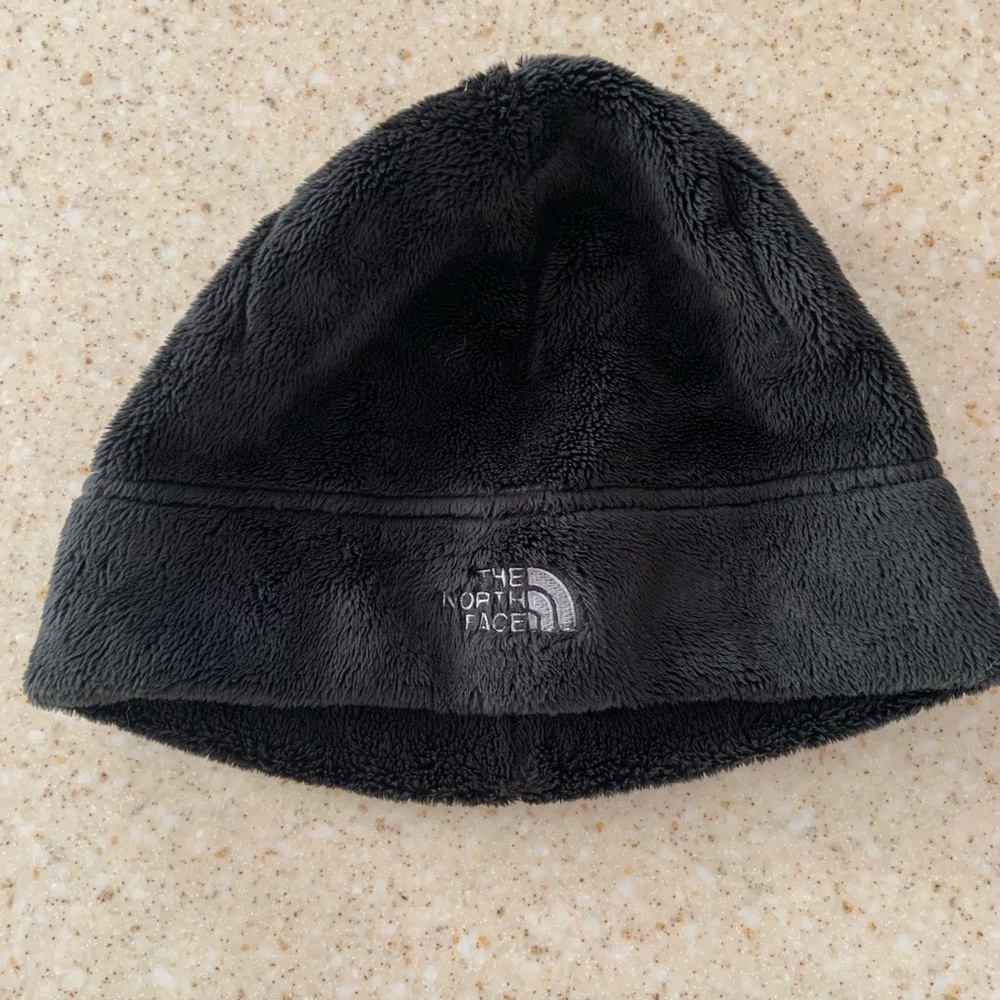 North Face Black Fleece Hat. One Size.